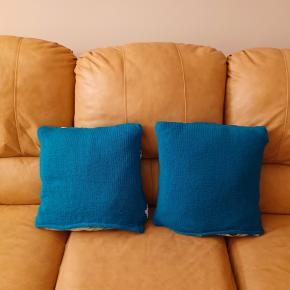 Holiday Christmas Hand Made Knitted Pillow Covers - Picture 6 of 12